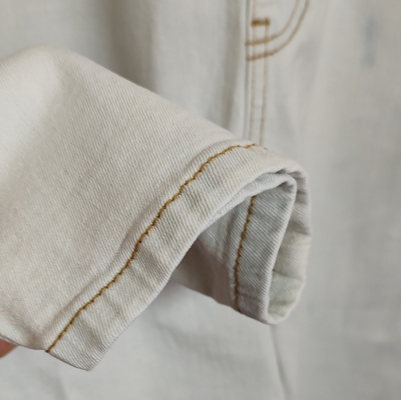 Jeans Light Blue Bleached Denim Overalls - Picture 7 of 13